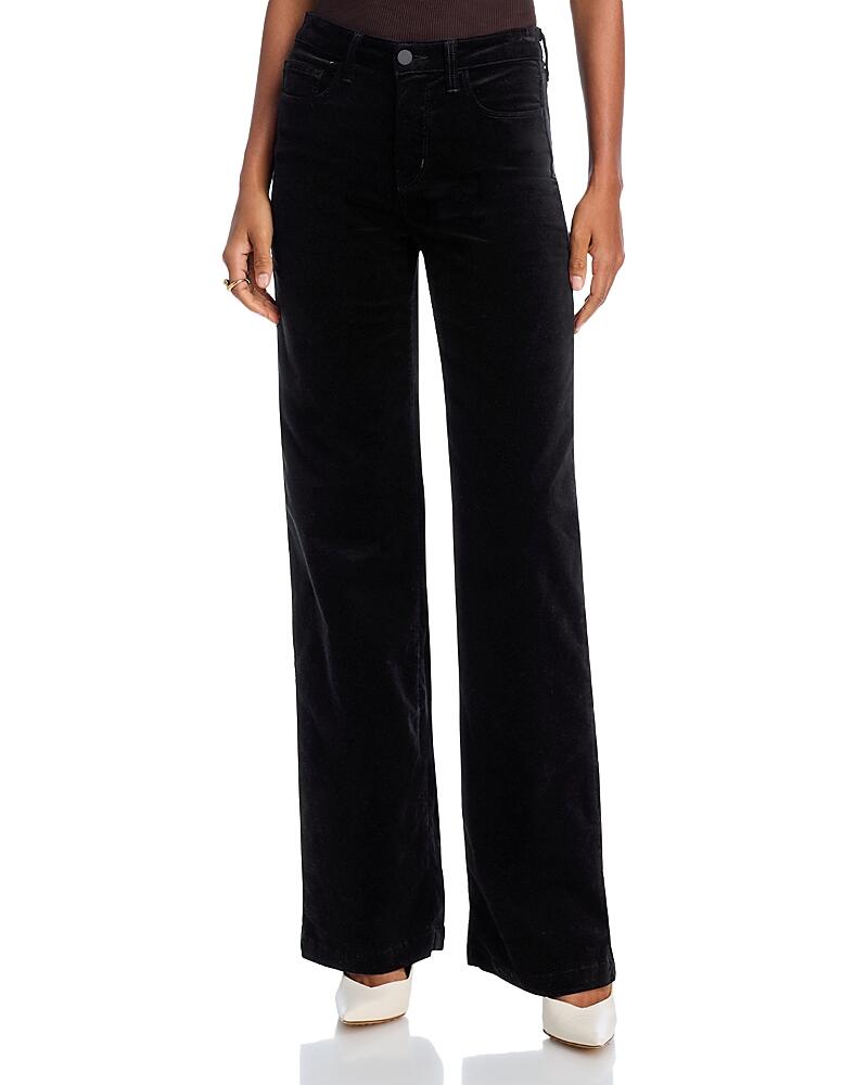 L'Agence Clayton High Rise Velvet Jeans in Noir Cover