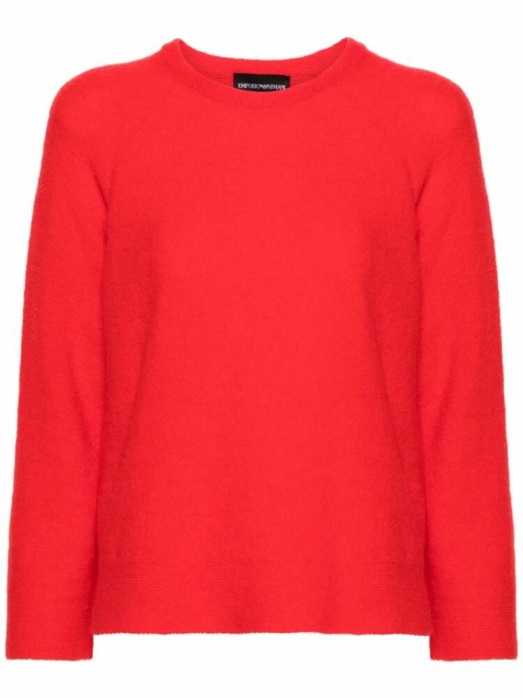 Emporio Armani crew-neck brushed jumper - Red Cover