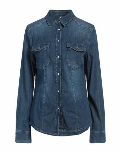 Liu ·jo Woman Denim shirt Blue Cotton, Elastane Cover