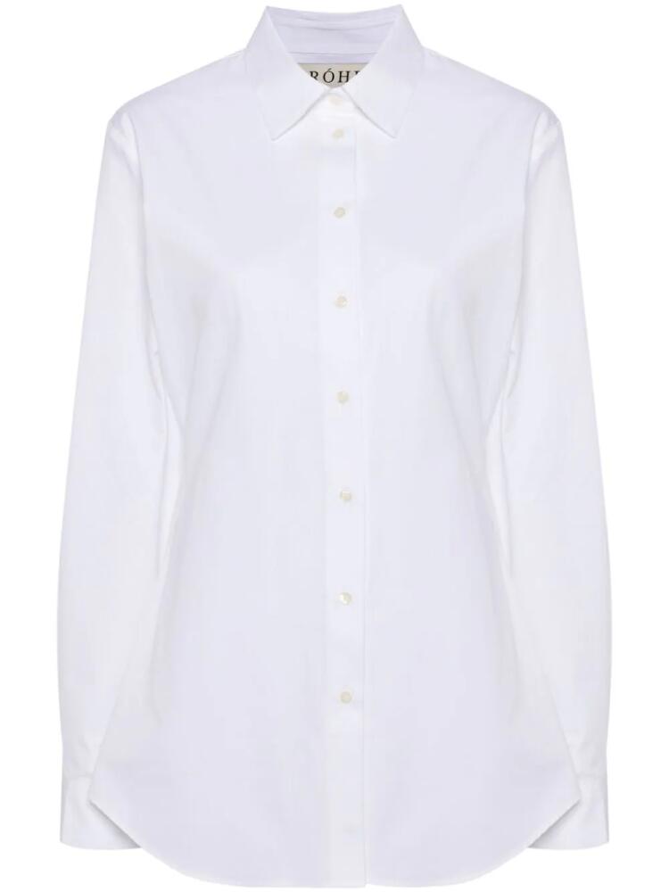 Róhe classic-collar poplin shirt - White Cover