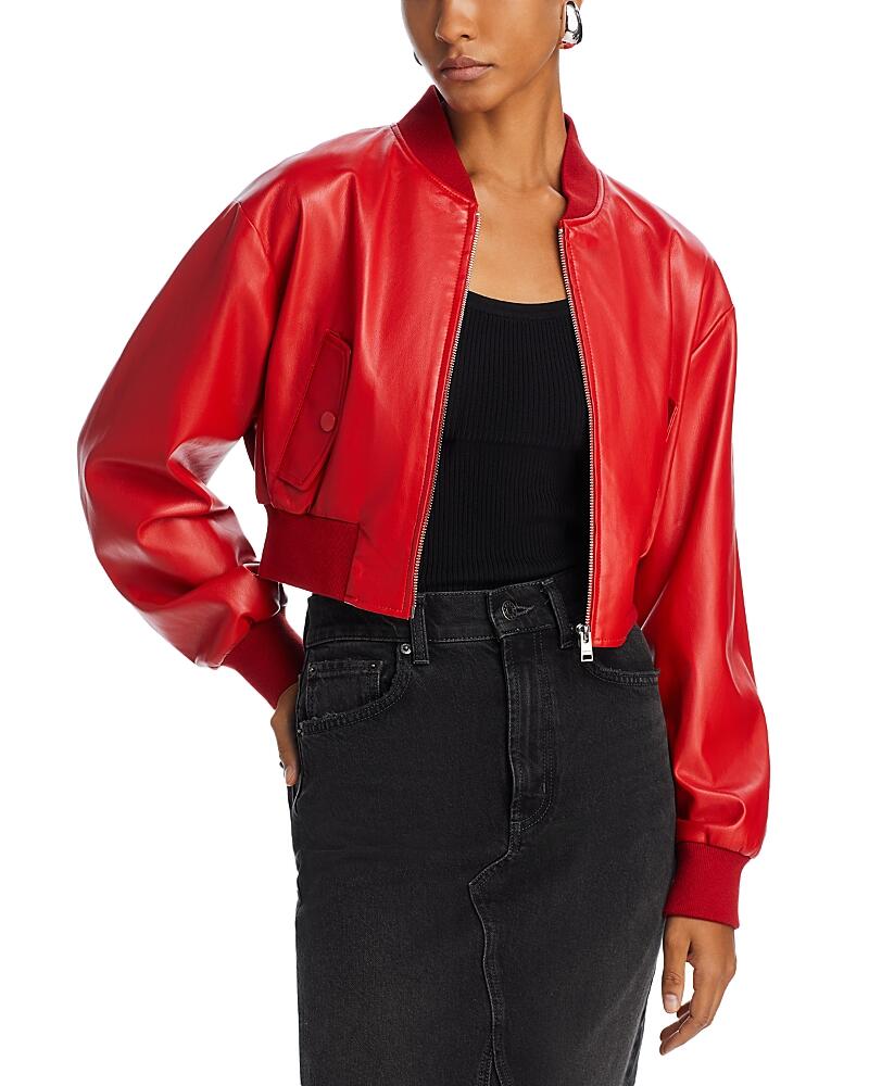 Lamarque Faux Leather Bomber Jacket Cover