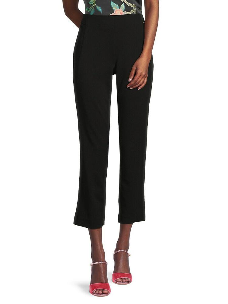 T Tahari Women's Crop Straight Leg Pants - Black Cover