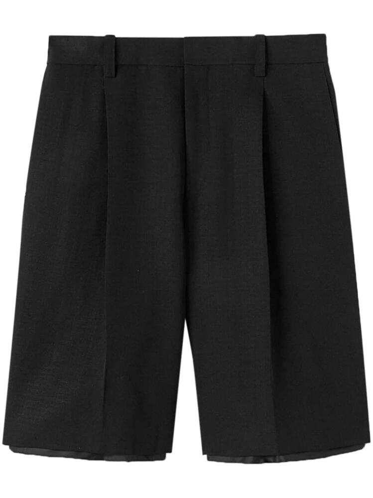 Jil Sander layered-hem pleated shorts - Black Cover