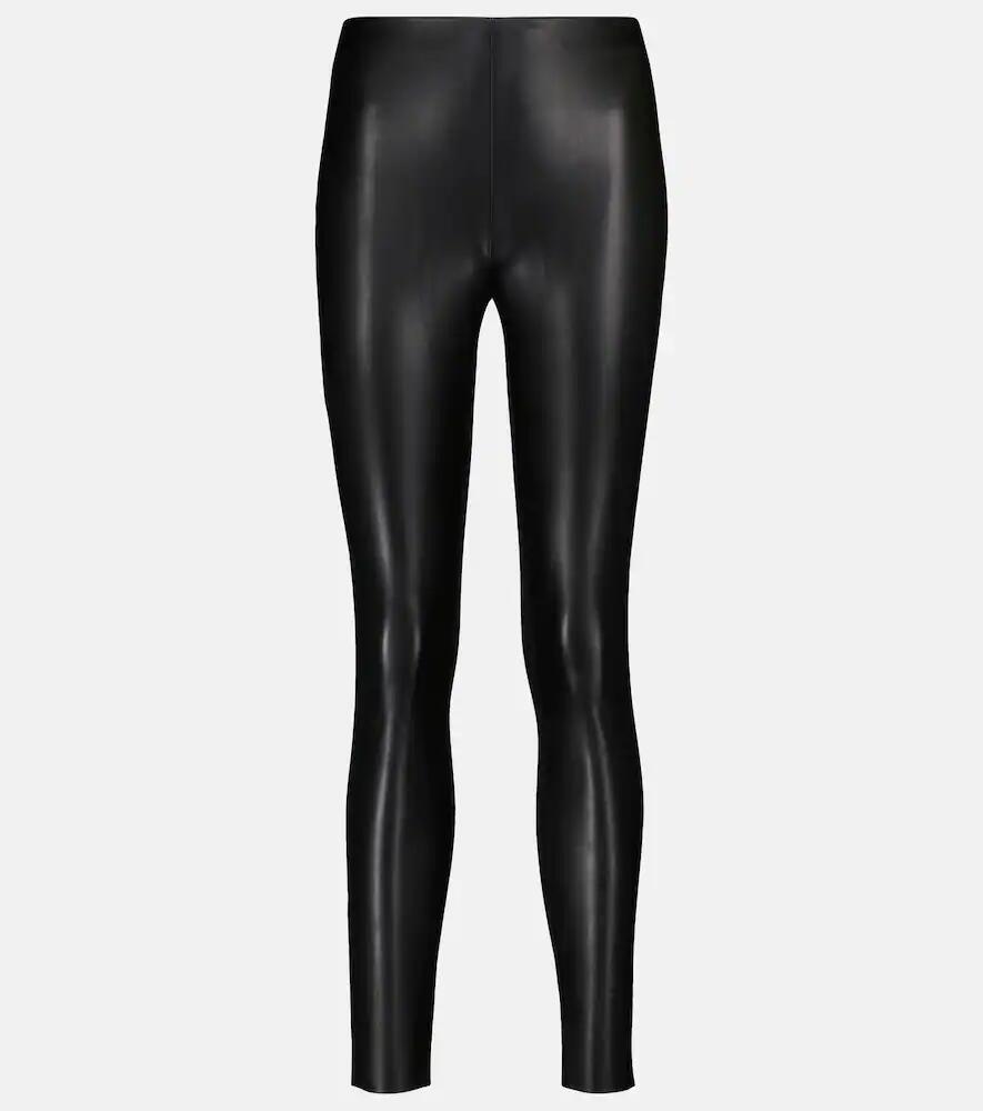 Wolford Jo faux leather and jersey leggings Cover