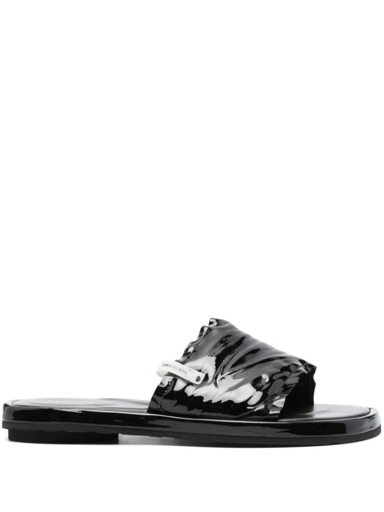 Premiata patent leather slides - Black Cover