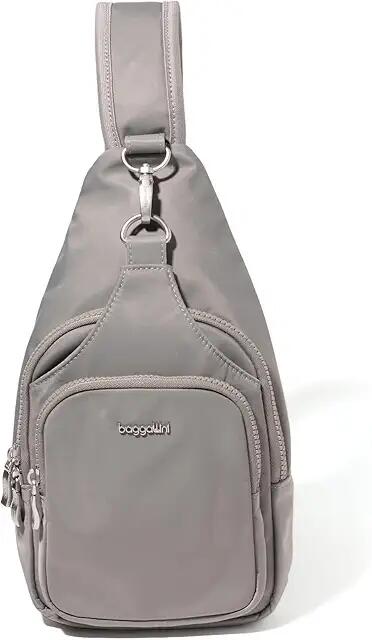 Baggallini Central Park Sling (Steel Grey Twill) Backpack Bags Cover