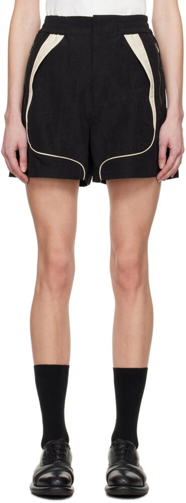 ADER error Black Paneled Shorts Cover