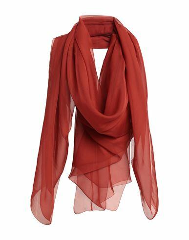 Max Mara Woman Scarf Rust Silk Cover