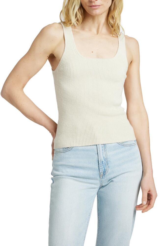 Faherty Rue Rib Sweater Tank in Summer Sand Cover