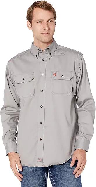 Ariat FR Solid Long Sleeve Work Shirt (Silver Fox) Men's Clothing Cover