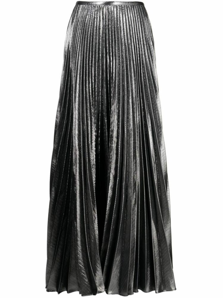 Solace London Henley metallic pleated maxi skirt - Black Cover