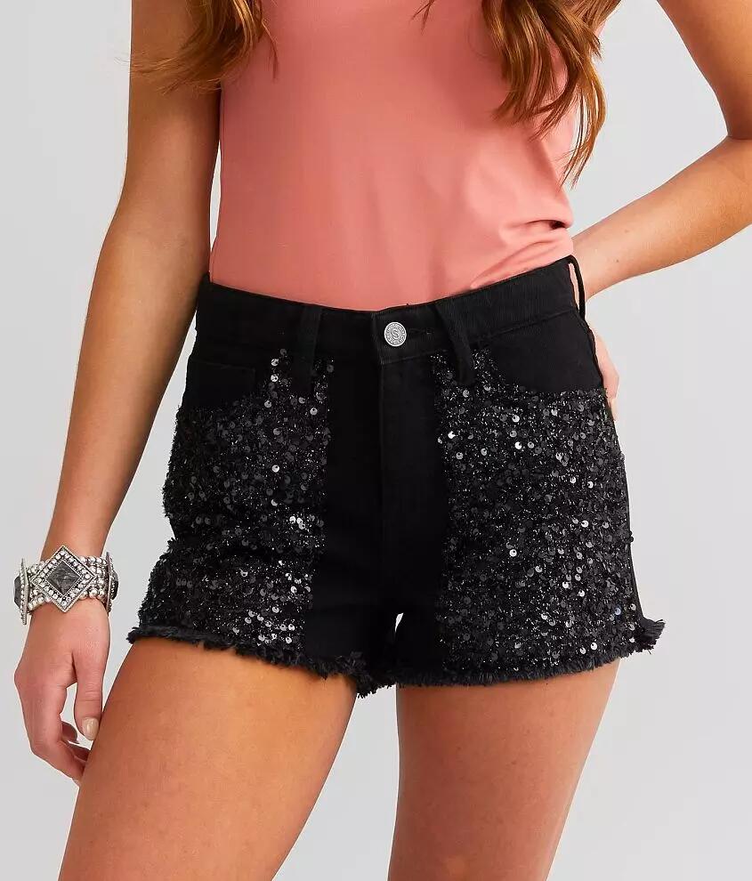 Sterling & Stitch High Rise Sequin Short Cover