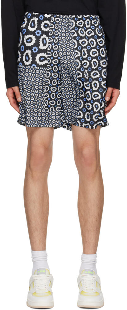 MSGM Black Paisley Shorts Cover