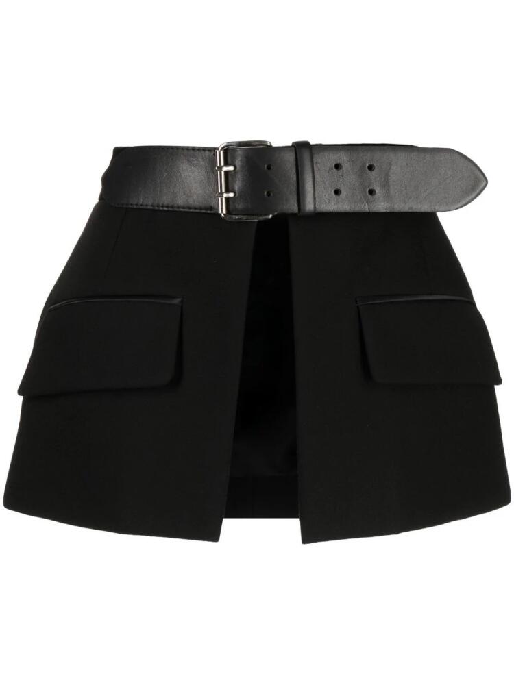 Dice Kayek High-waisted peplum belt skirt - Black Cover