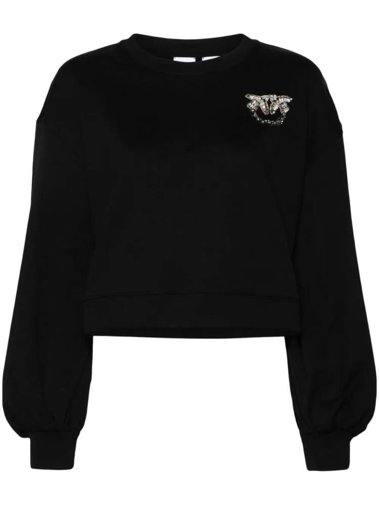 PINKO Love Birds gem-embellished sweatshirt - Black Cover