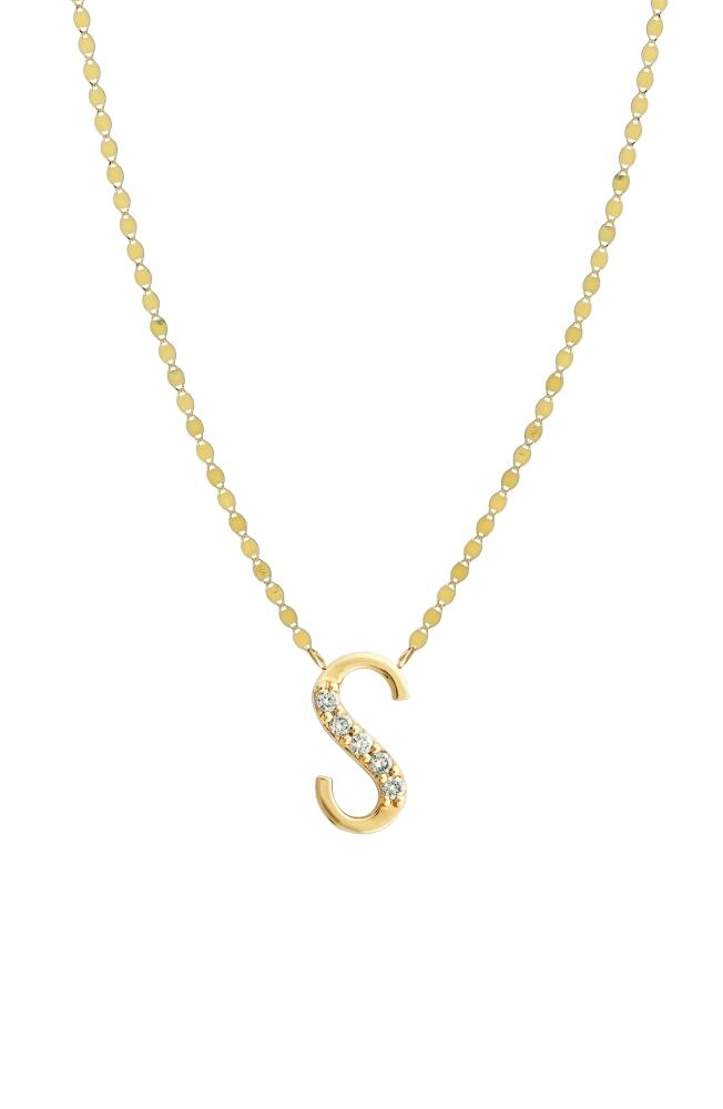 Lana Initial Pendant Necklace in Yellow Gold- S Cover