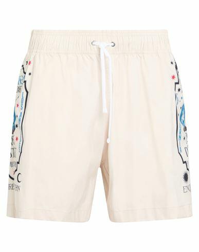 Amiri Man Swim trunks Beige Polyester, Elastane Cover