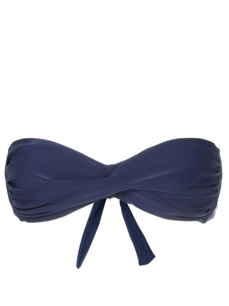 Amir Slama twist-detail bikini top - Blue Cover