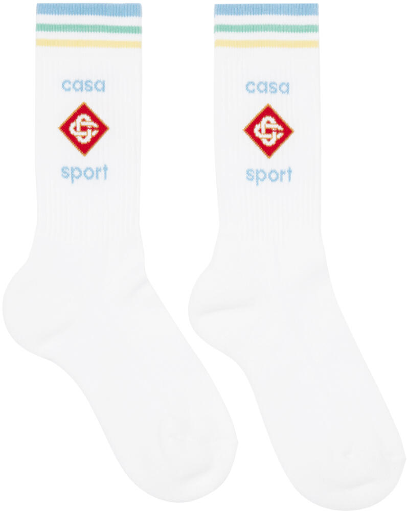 Casablanca White Pastel Casa Sport Socks Cover