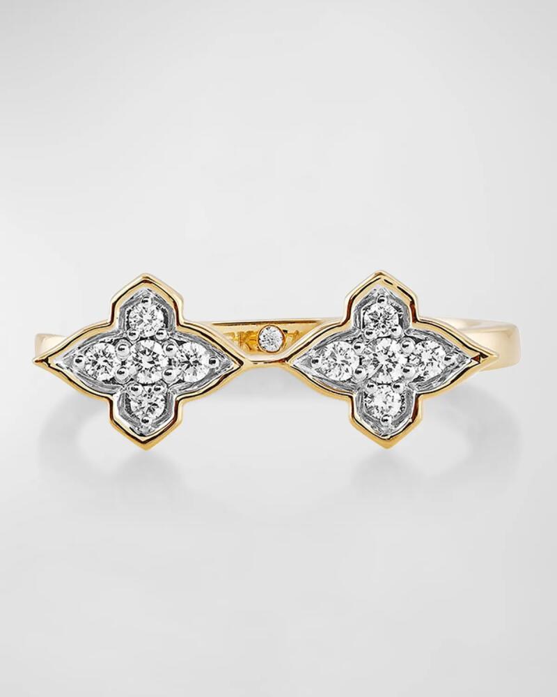 Farah Khan Atelier 18K Yellow Gold Diamonds Minimalistic Ring, Size 7 Cover