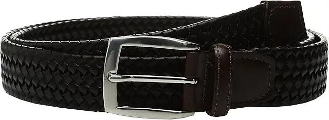 Torino Leather Co. 35mm Italian Woven Stretch Leather (Brown) Men's Belts Cover