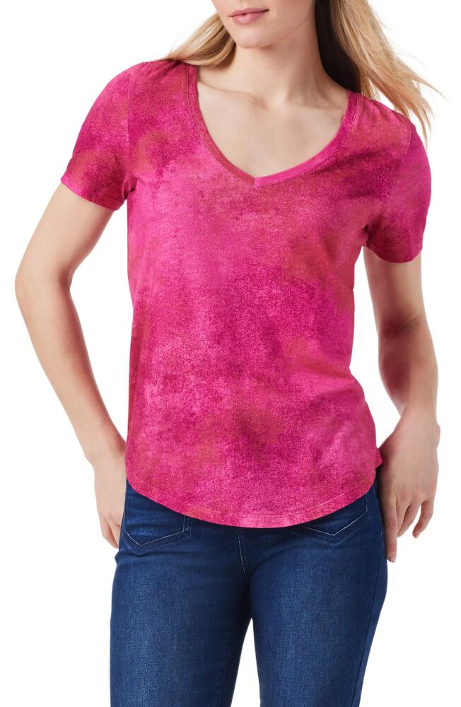 NZT by NIC+ZOE V-Neck Cotton Blend T-Shirt in Pink Multi Cover