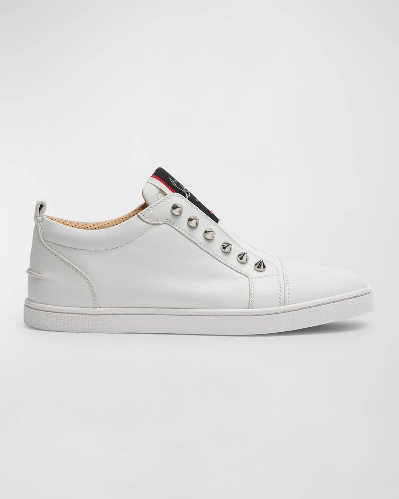 Christian Louboutin Fique A Vontade Red Sole Leather Low-Top Sneakers Cover