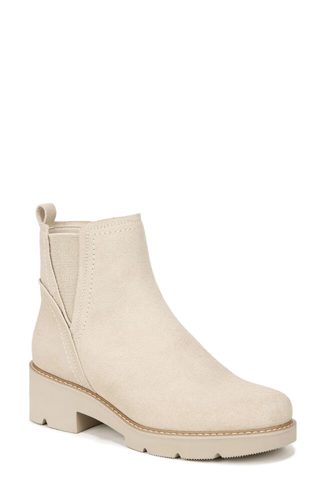 Naturalizer Darry Water Repellent Platform Bootie in Porcelain Beige Suede Cover