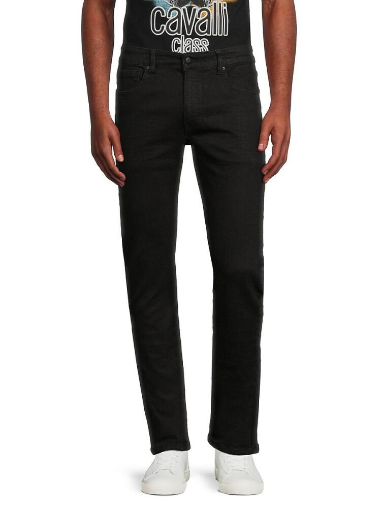 Cavalli Class by Roberto Cavalli Men's Dark Wash Jeans - Jet Black Cover