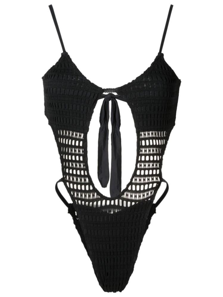 Amir Slama open-knit cut-out one-piece - Black Cover