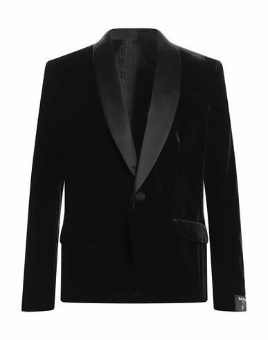 Balmain Man Blazer Black Viscose, Cupro Cover