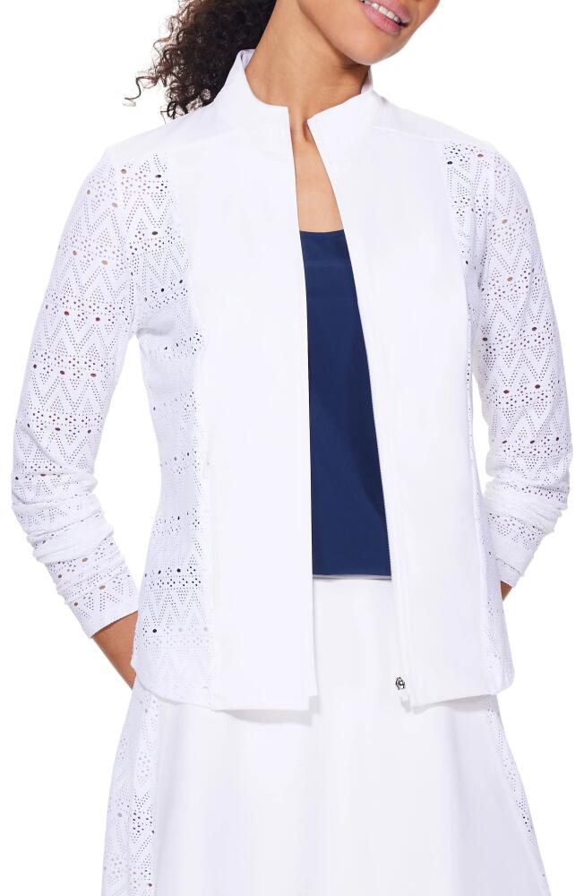 NZ ACTIVE by NIC+ZOE Active Lace Jacket in Paper White Cover