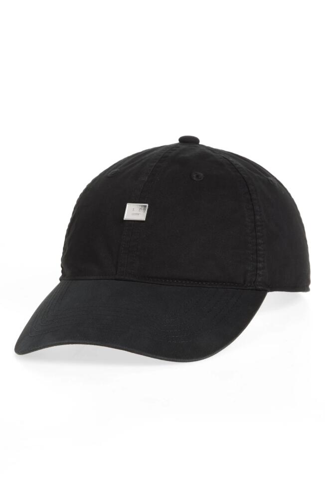 Acne Studios Face Logo Baseball Cap in Black Cover