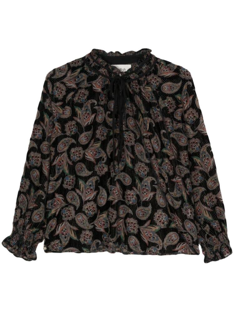 Ba&Sh Ruiz ruffled-sleeve blouse - Black Cover