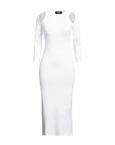 Dsquared2 Woman Midi dress White Viscose, Polyester Cover