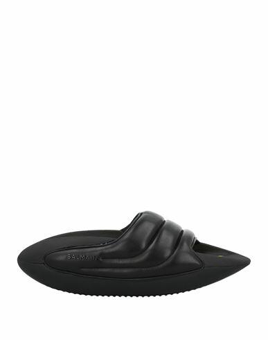 Balmain Man Sandals Black Lambskin Cover