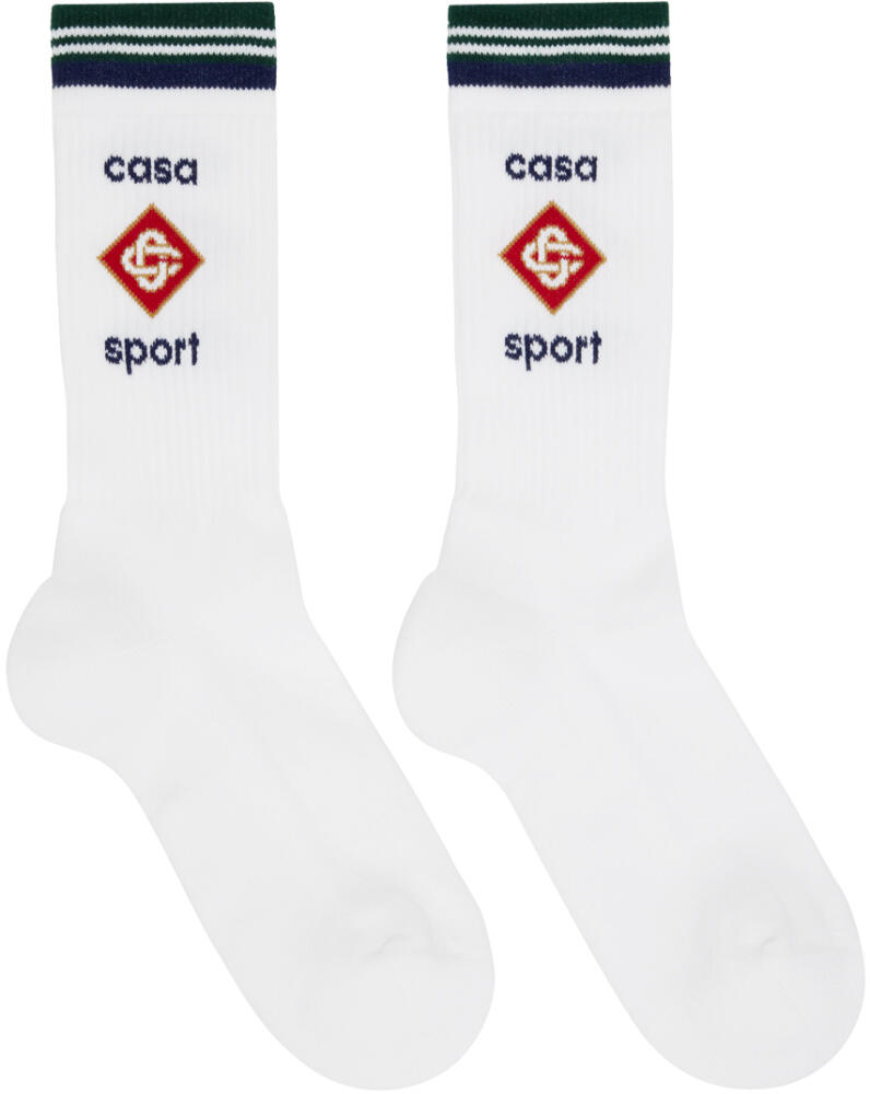 Casablanca White Casa Sport Socks Cover