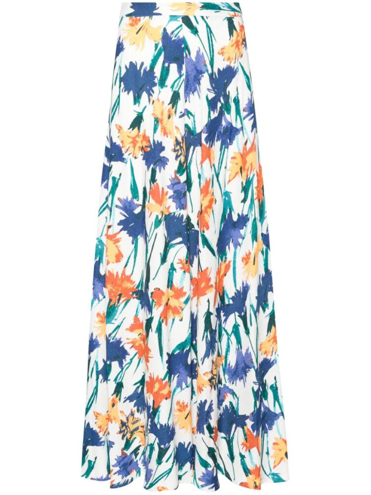 DVF Diane von Furstenberg Florencia floral-print maxi skirt - White Cover