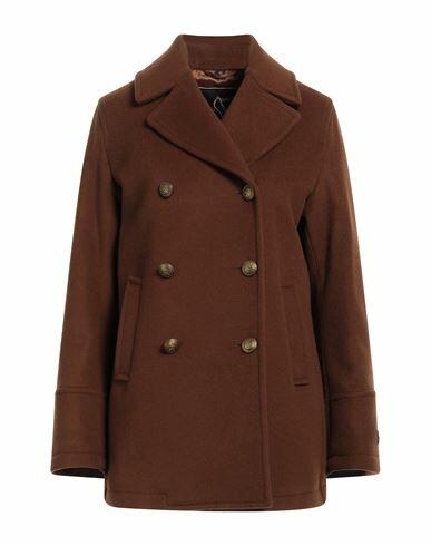 Sealup Woman Coat Brown Wool, Cashmere Cover