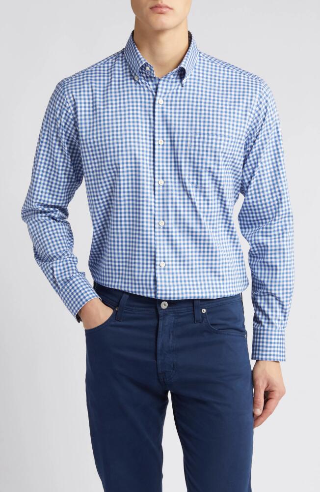 Peter Millar Trenton Crown Lite Stretch Cotton Button-Down Shirt in Windsor Blue Cover