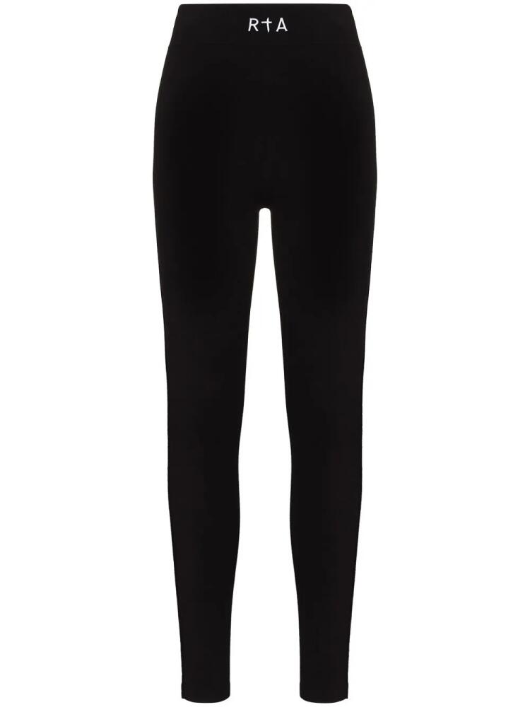 RTA embroidered logo high-waisted leggings - Black Cover