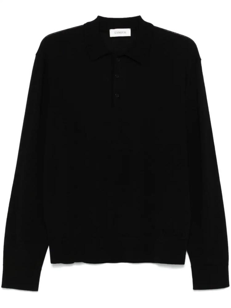 Laneus knitted polo shirt - Black Cover