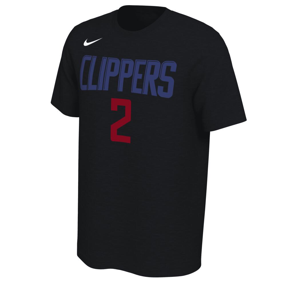 Kawhi Leonard Clippers Icon Edition Nike Men's NBA T-Shirt in Black Cover