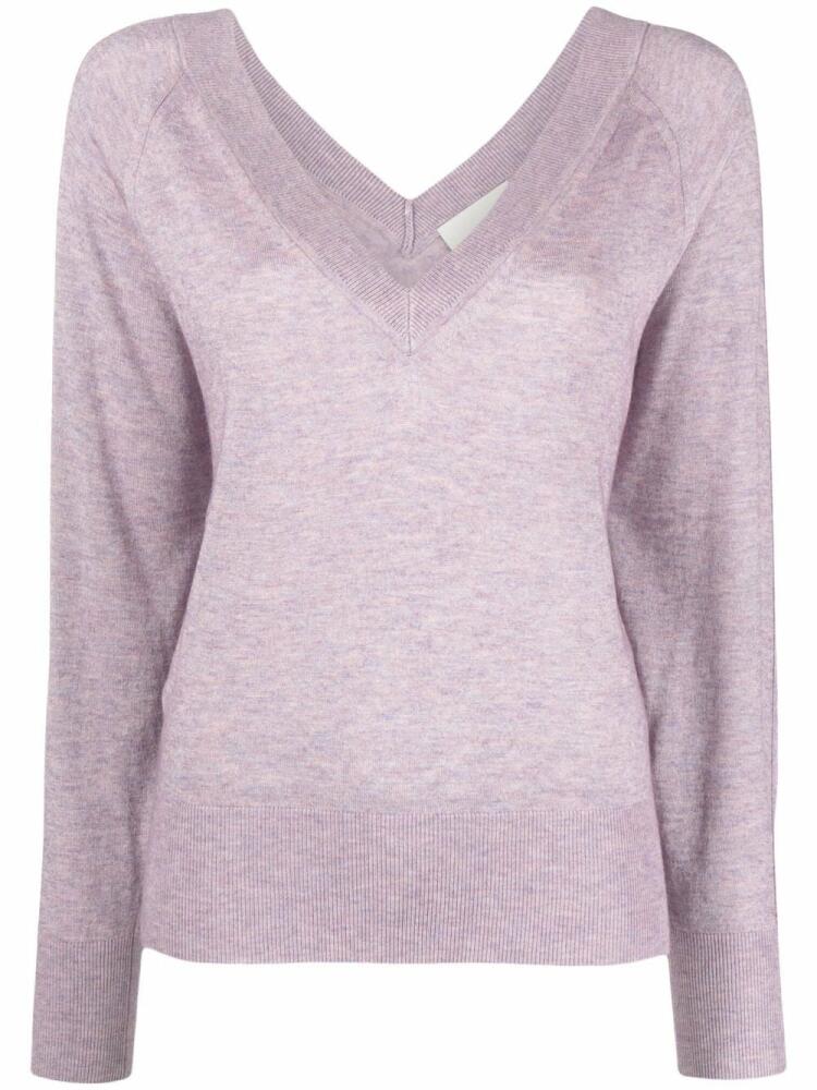 ISABEL MARANT v-neck fine knit - Purple Cover