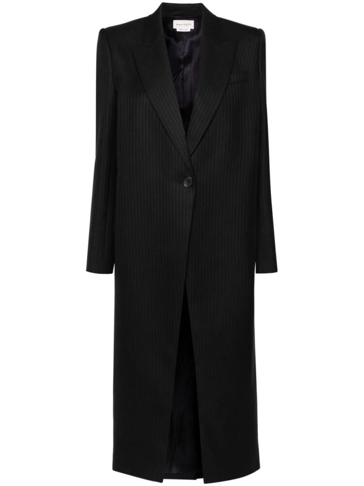 Alexander McQueen pinstripe pattern coat - Black Cover