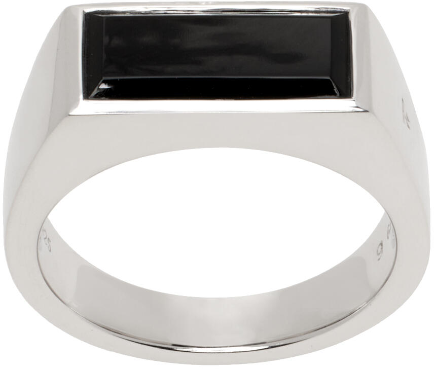 Tom Wood Silver Peaky Polished Onyx Ring Cover