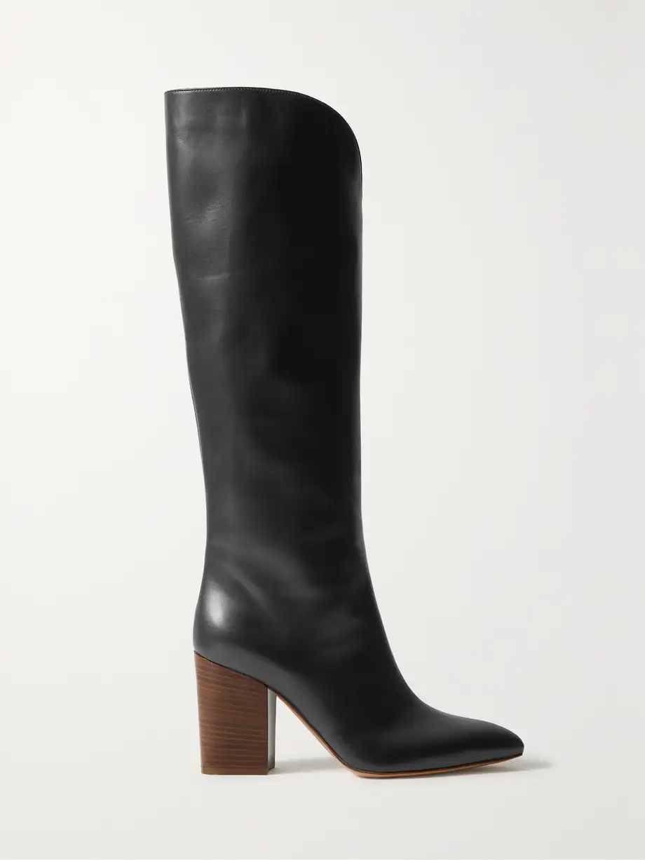 Gabriela Hearst - Cora Leather Knee Boots - Black Cover