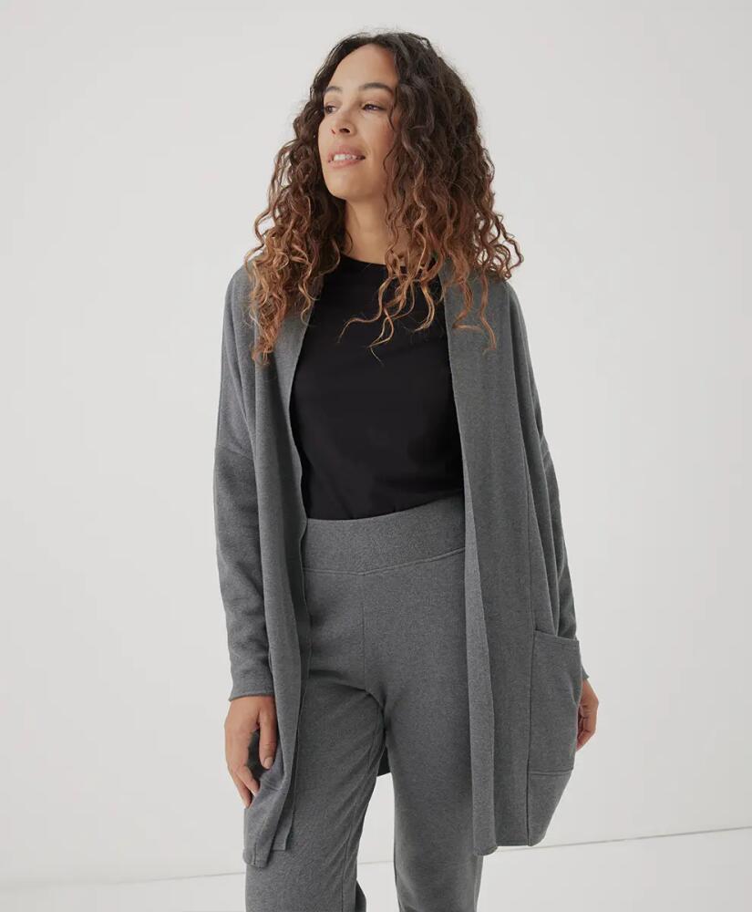 Pact Organic Cotton Airplane Cardigan in Medium Grey Heather Cover