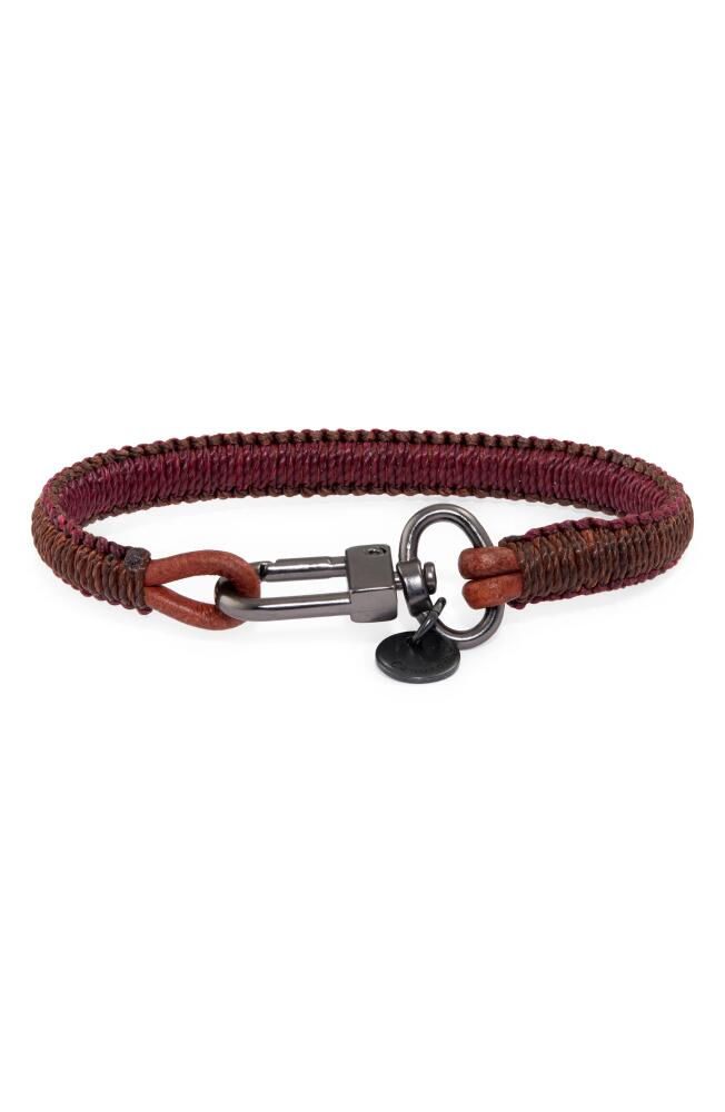 Caputo & Co. Men's Wrapped Leather Bracelet in Brown Combo Cover