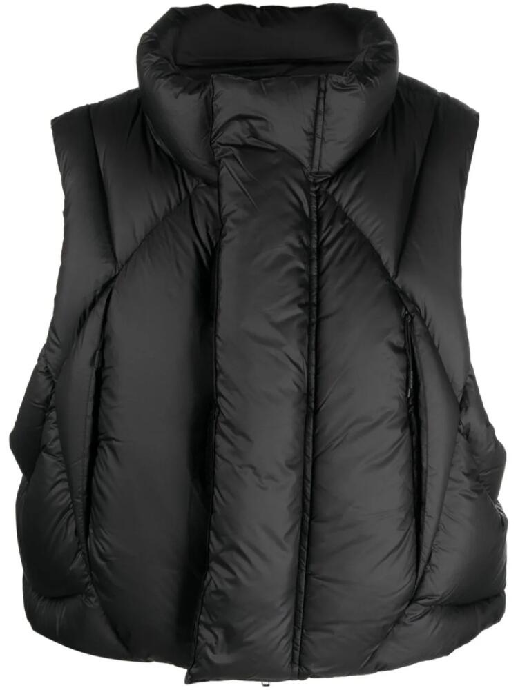 ENTIRE STUDIOS quilted high-neck gilet - Black Cover